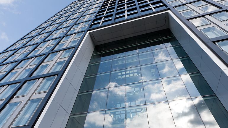 The Cube facade from bottom